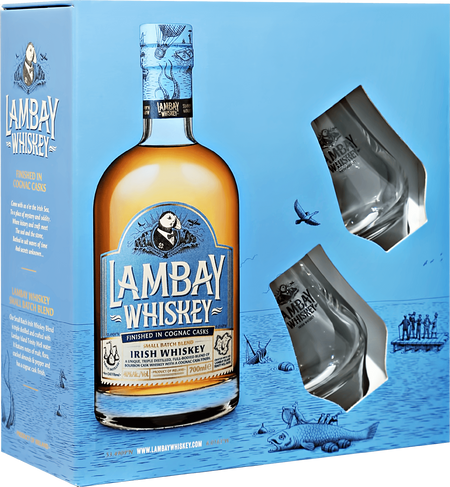 Lambay Small Batch Blend Irish Whiskey 4 y.o. (gift box with 2 glasses)