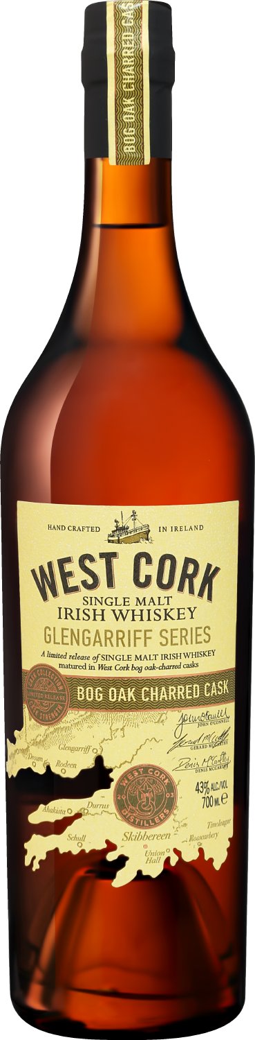 West Cork Glengarriff Series Bog Oak Charred Cask Single Malt Irish Whiskey