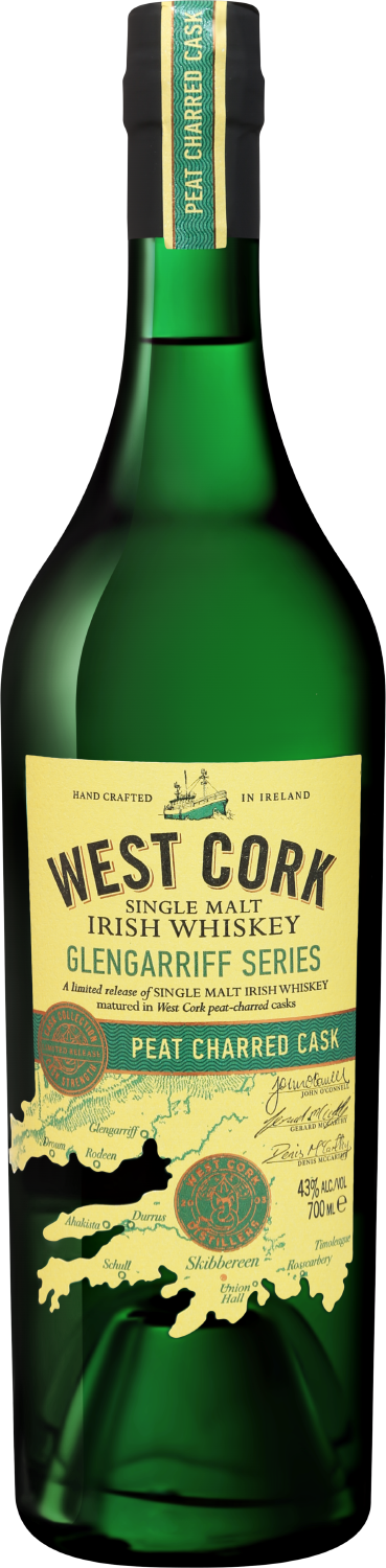 West Cork Glengarriff Series Peat Charred Cask Single Malt Irish Whiskey