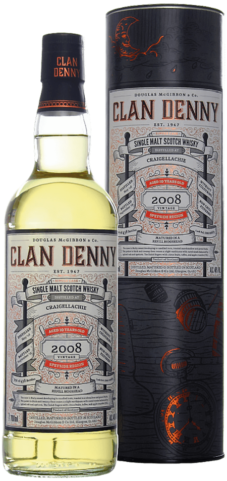 Clan Denny Craigellachie Single Malt Scotch Whisky (gift box)