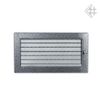 Вентиляционная решетка для камина Kratki 17х30 черная/хром пористая с жалюзи 30CSX