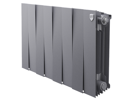 Биметаллический радиатор Royal Thermo Piano Forte 300 /Silver Satin 8 секц.