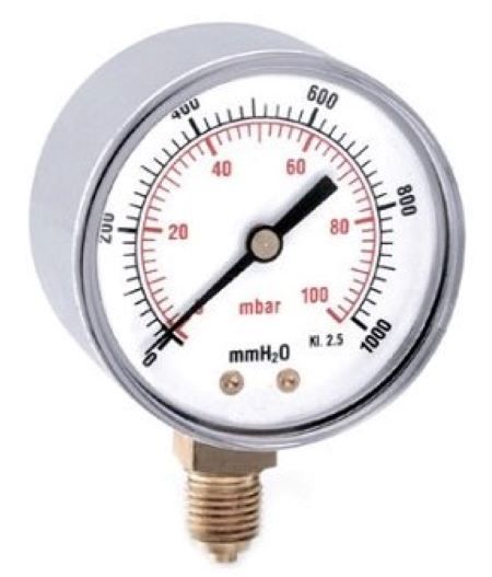 Манометр газовый Watts MG 63 (3/8",250мбар)