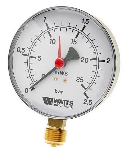 Манометр радиальный Watts F+R200 (MDR) 80/ 25x1/2"