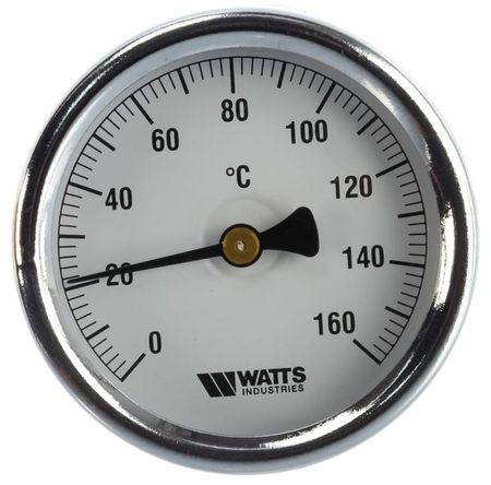 Термометр биметаллический с погружной гильзой Watts F+R801 (T) 80/50 (1/2",160"С)