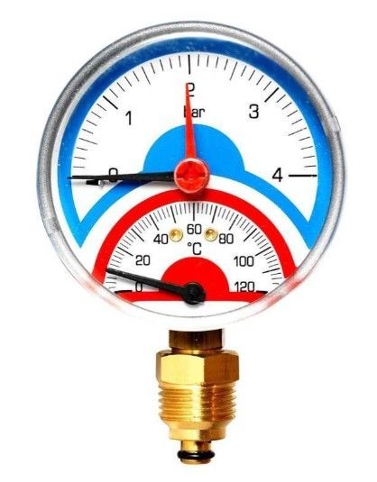 Термоманометр радиальный Watts FR 828(TMRA) 4x1/2"