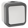 переключатель 1 пост IEK Tors 10А IP55 серый белый