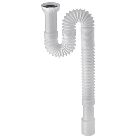 сифон для раковины WIRQUIN 1.1/2"х 32/40 мм гофрированный без выпуска L800 мм