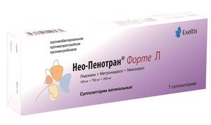 Нео-Пенотран Форте Л Суппозитории вагинальные 100 мг + 750 мг + 200 мг 7 шт