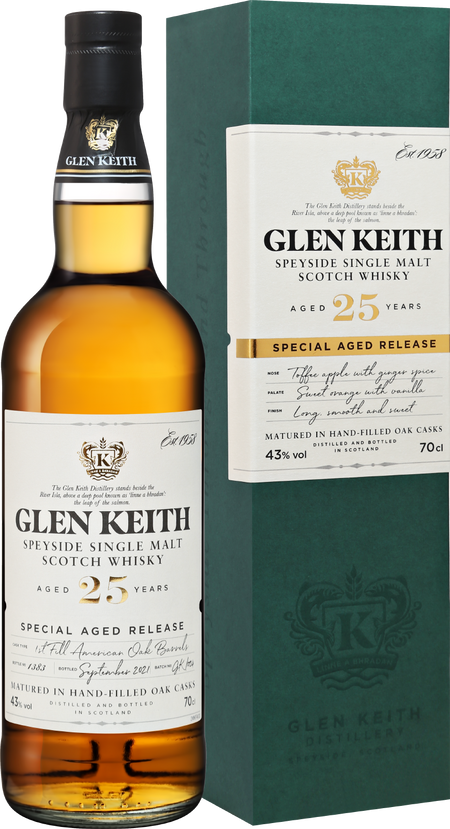 Glen Keith Speyside Single Malt Scotch Whisky 25 y.o. (gift box)