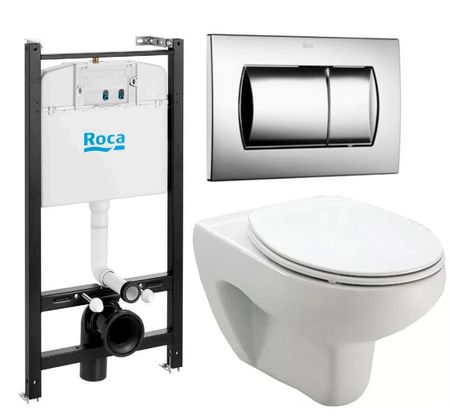Подвесной унитаз с инсталляцией комплект Roca Victoria 893100000