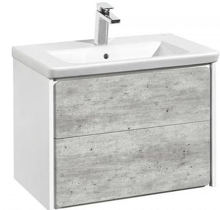 Тумба подвесная Roca Ronda ZRU9303003 бетон/белый глянец