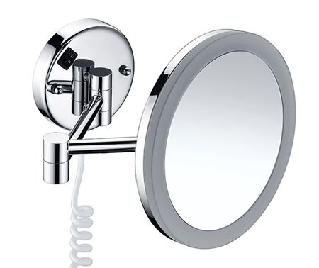 K-1004 Зеркало WasserKRAFT с LED-подсветкой, 3-х кратным увеличением