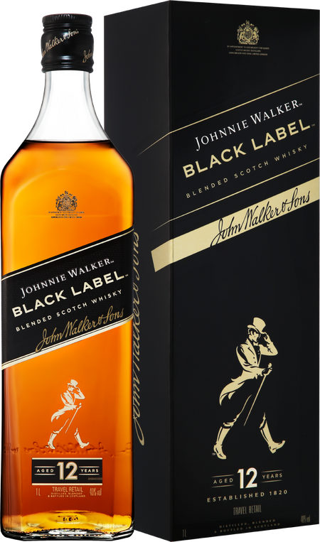 Johnnie Walker Black Label Blended Scotch Whisky (gift box)
