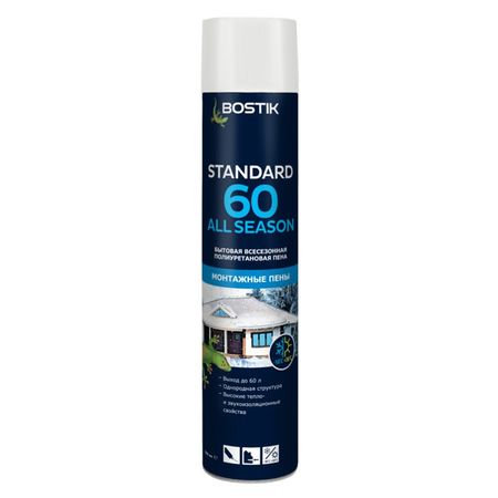 пена монтажная BOSTIK Standart 60 All Season всесезонная бытовая 750мл, арт.10220