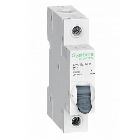 выключатель автоматический SE CITY9 1P 16А тип С 4,5kA