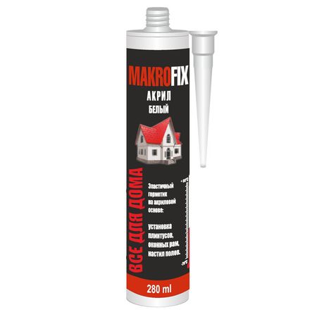 герметик акриловый MAKROFIX белый 280мл, арт.9015