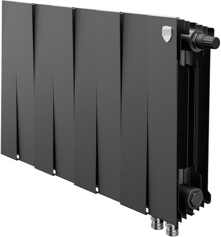Биметаллический радиатор Royal Thermo Pianoforte 300 VD 8 секц. Noir Sable