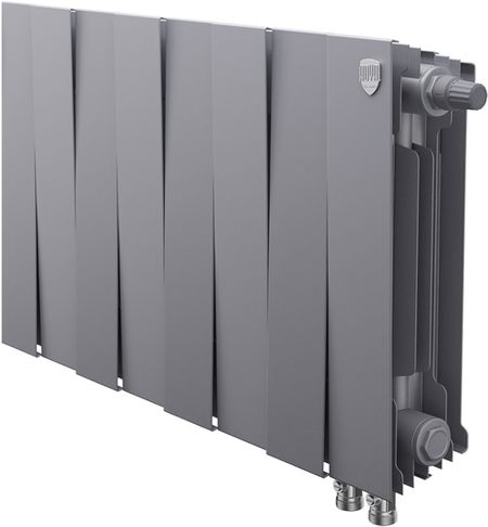 Биметаллический радиатор Royal Thermo Pianoforte 300 VD 8 секц. Silver Satin