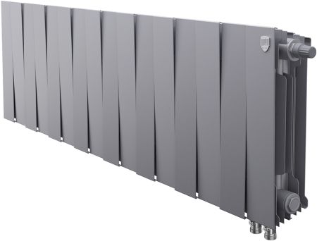 Биметаллический радиатор Royal Thermo Pianoforte 300 VD 16 секц. Silver Satin