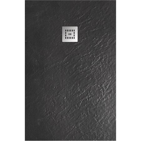Душевой поддон из искусственного камня BelBagno Uno 120x90 TRAY-MR-UNO-AH-120/90-35-NERO-CR Черный матовый