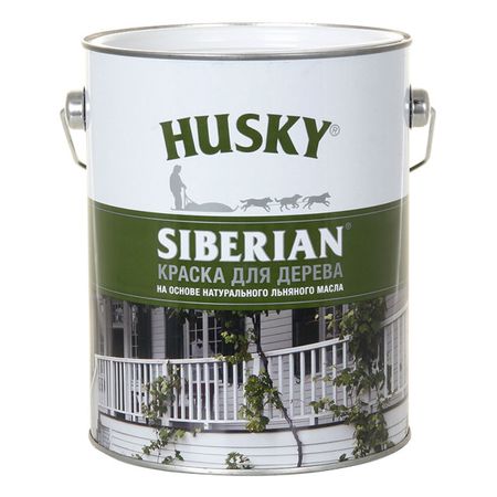 краска фасадная HUSKY SIBERIAN для дерева база А 2,7л белая, арт.27006