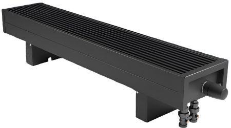 Водяной конвектор Vitron ВКН.100.200.1100.2ТГ Черный, с термовентилем