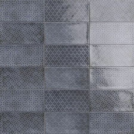 Керамическая плитка Mainzu Rev. Camden Decor Azurro 919332 настенная 10х20 см