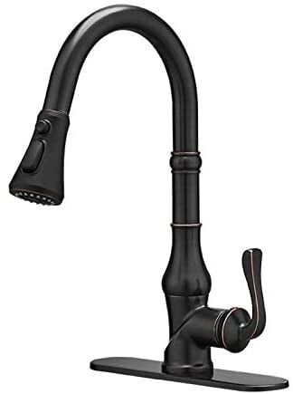 Кухонный смеситель BWE Farmhouse с выдвижным распылителем, oil rubbed bronze