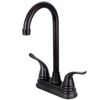 Барный кран с Двумя Ручками по Центру FurnOrama, oil rubbed bronze