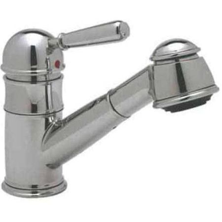 Однорычажный кухонный Кран Rohl 1983 Italian с двойным обратным клапаном и выдвижным шлангом, satin nickel
