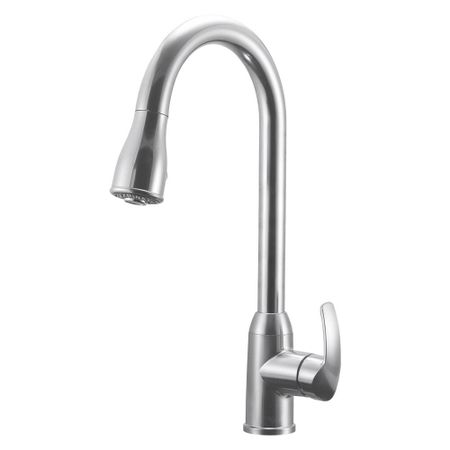 Выдвижной кухонный смеситель для Жилых Автофургонов Dura Faucet с одной ручкой, brushed satin nickel