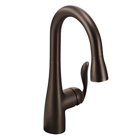 Смеситель Moen 5995ORB с выдвижной штангой с одной ручкой, rubbed bronze