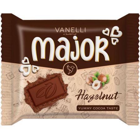 Шоколад молочный Vanelli Major с ореховым кремом 70 г