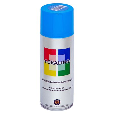 краска аэрозольная CORALINO RAL 5012 голубой 520мл, арт.C15012