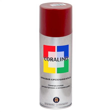 краска аэрозольная CORALINO RAL 8004 медно-коричневый 520мл, арт.C18004