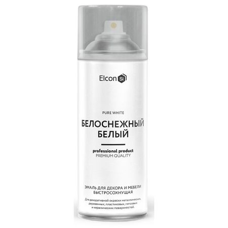 эмаль аэрозольная ELCON для декора 520мл белоснежный белый, арт.00-00462254