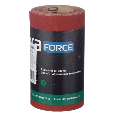 коричневая бумага шлифовальная наждачная ABRAFORCE 115ммх5м Р80, арт.500025946
