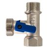 кран шаровый CTM для бытовых приборов 1/2"х3/4"х1/2" ВР/НР/НР