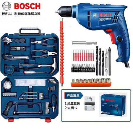 Дрель ручная электрическая Bosch GBM400 в наборе