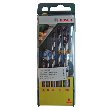 Комплект из 5 ударных сверл Bosch с круглым хвостовиком, 4/5/6/8/10 мм