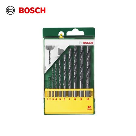 Набор спиральных сверл по металлу Bosch HSSR, 10 предметов
