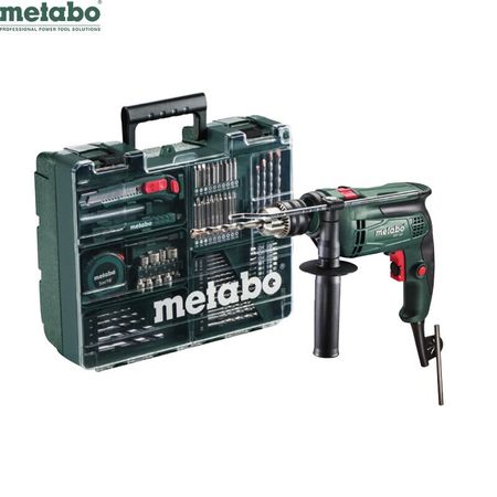 Дрель пистолетная Metabo SBE650 в наборе со сверлами