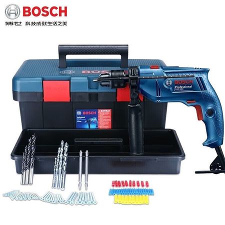 Дрель пистолетная Bosch GSB550 с ящиком для инструментов