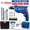 Дрель электрическая Bosch GBM 400 + насадки, сверла, кейс