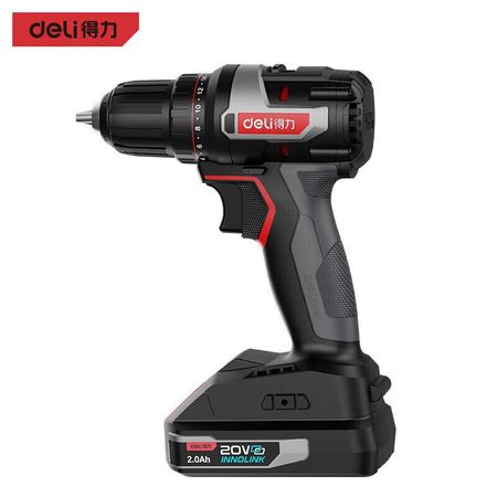 Deli Red Core Series DE-DZ20-1D2 Бесщеточная электрическая дрель Беспроводная отвертка Многофункциональная ручная электрическая дрель: Тайвань