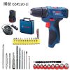 Дрель беспроводная Bosch GSR120-Li + насадки, биты