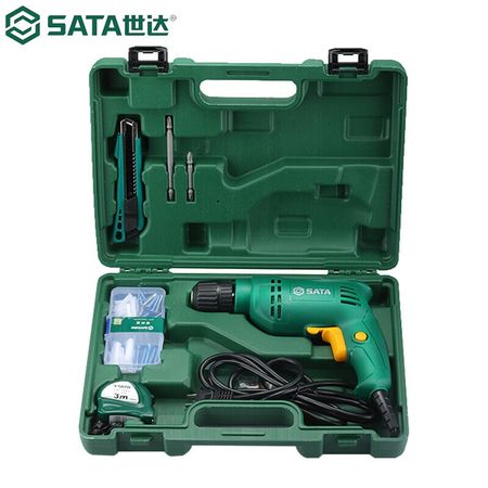Базовый набор для обустройства дома SATA, набор из 7 предметов, набор инструментов для электрической дрели, ручная электрическая дрель 05159