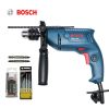 Дрель электрическая Bosch GSB550 + комплект сверл, насадки