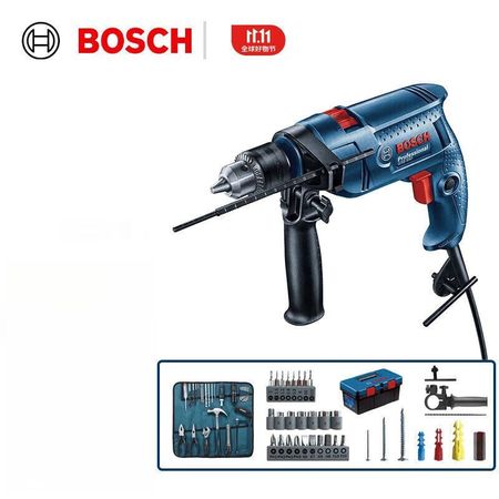 Дрель электрическая Bosch GSB 550 + набор насадок